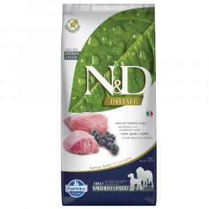 Farmina N&D Grain Free Adult Medium & Maxi, jagnięcina i borówki - 2 x 12 kg