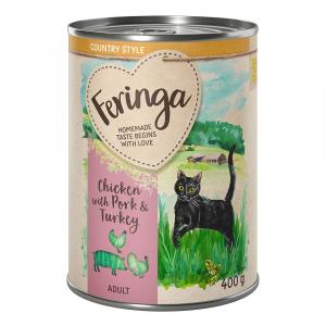 Feringa Country Style Menu, 6 x 400 g - Kurczak, indyk, wieprzowina