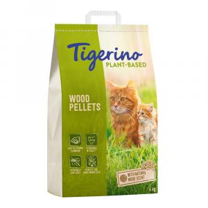 Tigerino Plant-Based, żwirek na bazie drewna - zapach drewna, nieperfumowany - 8 l (4 kg)