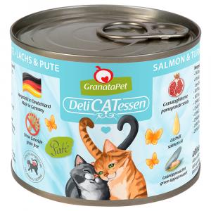 Pakiet GranataPet DeliCatessen, 12 x 200 g - Łosoś z indykiem