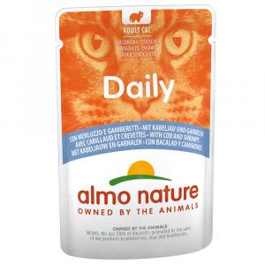 Almo Nature Daily Menu, 6 x 70 g - Dorsz i krewetki