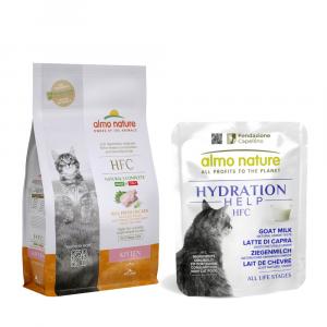 Almo Nature HFC Kitten, kurczak, 1,2 kg + Almo Nature HFC Hydration Help, 6 x 50 g gratis! - 1,2 kg + 6 x 50 g