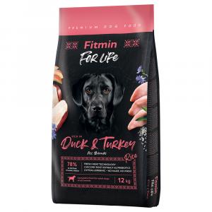 Fitmin Dog For Life, kaczka i ryż - 2 x 12 kg