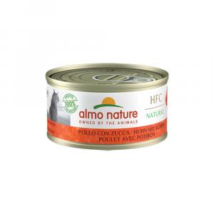 5 + 1 gratis! Almo Nature HFC Natural, karma mokra dla kota, 6 x 70 g - Kurczak z dynią