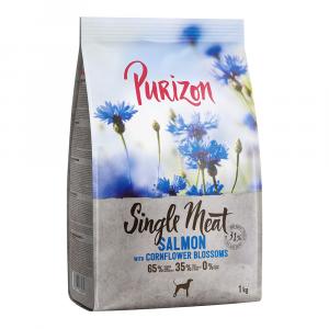Purizon Single Meat Adult, łosoś ze szpinakiem i kwiatami chabru - 4 x 1 kg