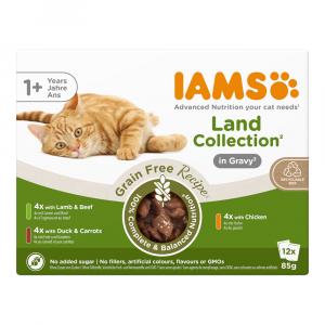 IAMS Advanced Nutrition Grain Free Land Collection w sosie - 12 x 85 g