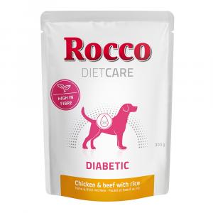 20% taniej! Rocco Diet Care, w saszetkach, 24 x 300 g - Diabetic, kurczak i wołowina z ryżem