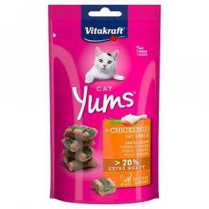 Vitakraft Cat Yums - Kurczak i trawa dla kota, 2 x 40 g