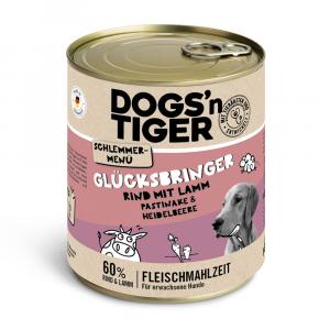 Korzystny pakiet Dogs'n Tiger smakowite menu, 12 x 800 g - Wołowina z jagnięciną, pasternakiem i jagodami