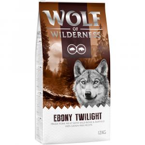 Korzystny pakiet Wolf of Wilderness, 2 x 12 kg - Ebony Twilight, dzik i bawół