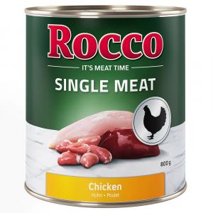 Korzystny pakiet Rocco Single Meat, 12 x 800 g - Kurczak