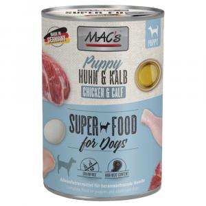 MAC's Puppy Superfood, 6 x 400 g - Kurczak i cielęcina