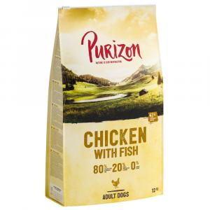 40 zł taniej! Purizon, bezzbożowa karma sucha, 12 kg - Adult, kurczak i ryba