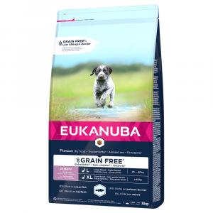 Eukanuba Grain Free Puppy Large Breed, z łososiem - 3 kg