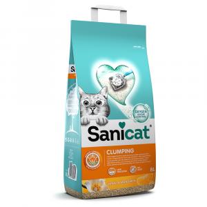 20% taniej! 2x Sanicat Strong Clumps, żwirek dla kota, różne rodzaje - żwirek zbrylający się, wanilia i mandarynka, 2 x 8 l