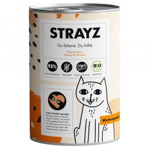 Opakowanie ekonomiczne STRAYZ bio kot 24 x 400 g - Organiczna gęś i organiczna dynia