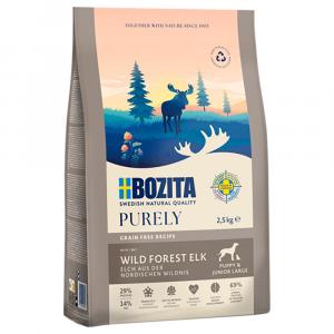 10% taniej! Bozita Dog Purely Grain Free, sucha karma dla psa - Puppy & Junior Large, łoś, 2,5 kg