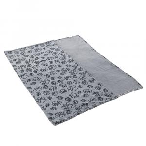 Smartpet kocyk z mikrofazy Pawzzz - Dł. x szer.: 200 x 150 cm (jasnoszary/czarny)