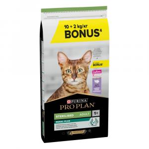 10 + 2 kg gratis! PURINA PRO PLAN Sterilised Adult Renal Plus, karma sucha, 12 kg - Indyk