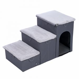 TIAKI składane schody dla zwierząt, 3 stopnie Dł. x szer. x wys.: 76 x 39 x 41 cm