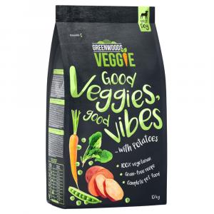 Greenwoods Veggie, Słodkie ziemniaki z groszkiem, marchwią i szpinakiem - 1,5 kg