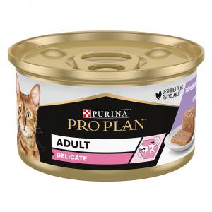 20% taniej! Purina Pro Plan, mokra karma dla kota, 24 x 85 g - Delicate, indyk