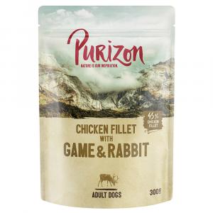 Megapakiet Purizon Adult, 24 x 300 g - Dziczyzna i królik z dynią i borówką brusznicą