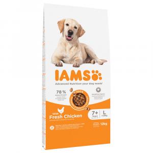 10 + 2 kg gratis! IAMS Advanced Nutrition, karma sucha dla psa, 12 kg - Senior Large Dog, kurczak
