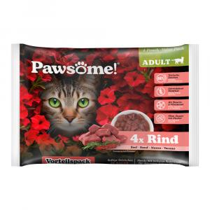 Pawsome Adult, Cat 4 x 85 g - Wołowina