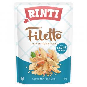 RINTI Filetto w galarecie, saszetki, 24 x 100 g - Kurczak z łososiem