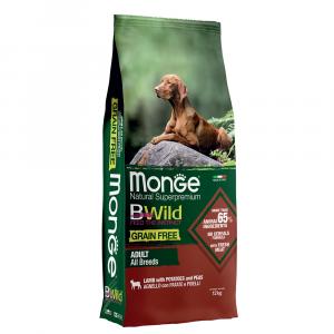 Monge Bwild Grain Free All Breed jagnięcina z ziemniakami i groszkiem - 12 kg