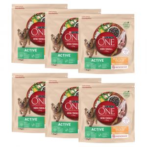 PURINA ONE Mini Active, kurczak i ryż - 9 kg (6 x 1,5 kg)