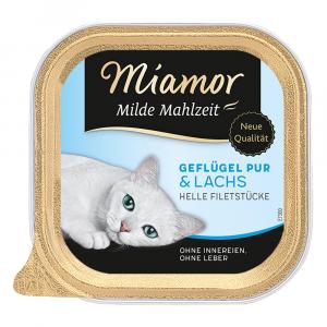 Megapakiet Miamor Milde Mahlzeit, 24 x 100g - Drób z łososiem