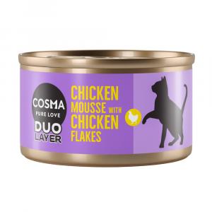 Cosma DUO Layer, 24 x 70 g - Mus z kurczaka z kawałkami kurczaka