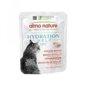 Almo Nature HFC Hydration Help, 6 x 50 g - Bulion drobiowy z filetem z kurczaka