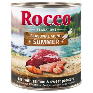 Rocco Summer Menu, 800 g - Wołowina z łososiem i słodkimi ziemniakami, 6 x 800 g