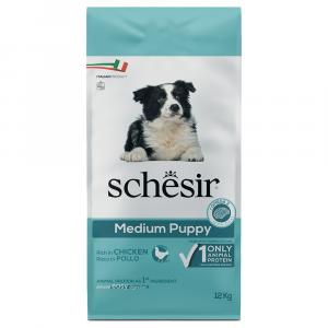 Schesir Dog Dry Medium Puppy, z kurczakiem - 12 kg