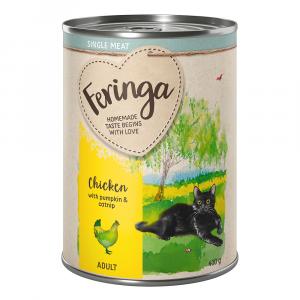 9 + 3 gratis! Feringa Single Meat Menu, 12 x 410 g - Kurczak z dynią i kocimiętką