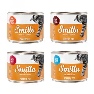 5 + 1 gratis! Smilla, mokra karma, 6 x 200 g - Puszki z drobiem, pakiet mieszany