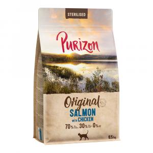 Dwupak Purizon karma dla kota, 2 x 6,5 kg - Sterilised Adult, łosoś i kurczak - bez zbóż