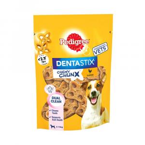 15% taniej! Przysmaki Pedigree dla psa, różne rodzaje - Dentastix Chewy Chunx Mini, kurczak, 68 g (dla małych psów)