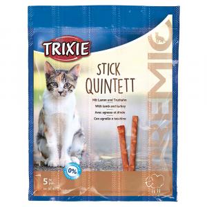 Trixie Premio Stick Quintett - Z jagnięciną i indykiem, 20 x 5 g