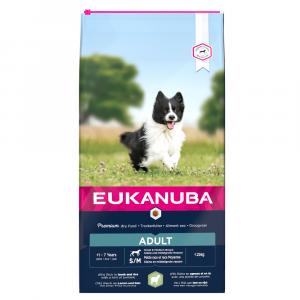 Dwupak Eukanuba Small & Medium Breed - Adult Small & Medium Breed, jagnięcina i ryż, 2 x 12 kg