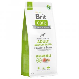 Brit Care Dog Sustainable Adult Medium Breed, kurczak i insekty - 2 x 12 kg