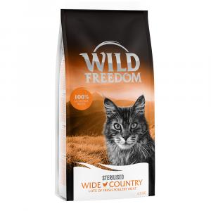 5,5 + 1 kg gratis! Wild Freedom, karma sucha dla kota, 6,5 kg - Adult „Wide Country” Sterilised, drób - bezzbożowa receptura