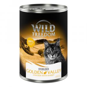 10% taniej! Wild Freedom Adult Sterilised, 12 x 400 g - bez zbóż - Golden Valley Sterilised - królik i kurczak