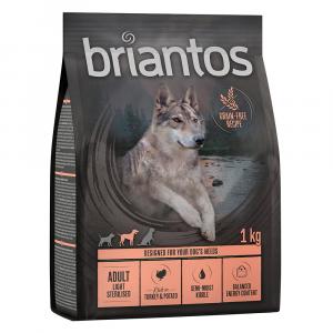 15% taniej! Briantos, karma sucha, 2 x 1 kg - Adult Light/Sterilised, indyk z ziemniakami, bez zbóż
