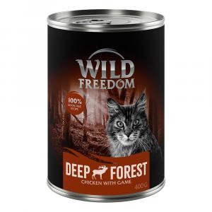 16 + 2 gratis! Wild Freedom - bez zbóż, karma mokra, 18 x 400 g - Adult, Deep Forest – Dziczyzna i kurczak