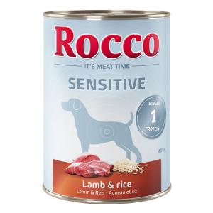 Megapakiet Rocco Sensitive, 24 x 400 g - Jagnięcina i ryż