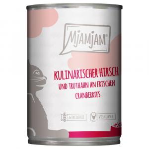 MjAMjAM, 6 x 400 g - Kulinarny jeleń i indyk na świeżej żurawinie